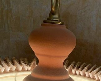 Vintage MCM Terracotta Hanging Swag Sunset Cosco 23in H x 23in Diameter