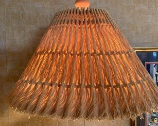 Vintage MCM Terracotta Hanging Swag Sunset Cosco 23in H x 23in Diameter