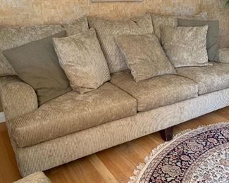 Bernhardt Trevor Corduroy Contemporary Sofa/Couch 39 x 93 x 43 HxWxD