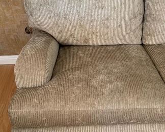 Bernhardt Trevor Corduroy Contemporary Sofa/Couch 39 x 93 x 43 HxWxD