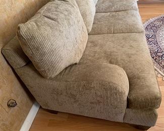Bernhardt Trevor Corduroy Contemporary Sofa/Couch 39 x 93 x 43 HxWxD