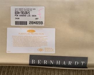 Bernhardt Trevor Corduroy Contemporary Sofa/Couch 39 x 93 x 43 HxWxD