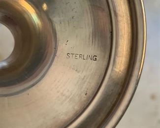 3pc Sterling Silver Pierced/Reticulated Glass Holders 3.75in H x 2.75in Diameter at base Weight 84 grams sterling