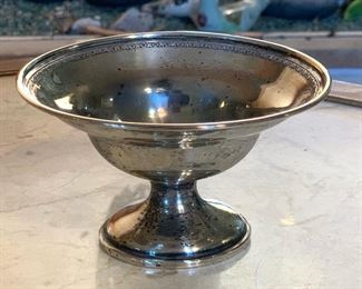 Sterling Silver Compote Footed Bowl 3in H x 5in Diameter 124 grams