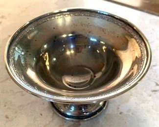 Sterling Silver Compote Footed Bowl 3in H x 5in Diameter 124 grams