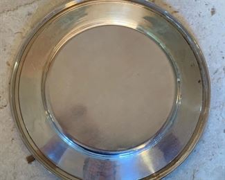 2pc Sterling Silver 8in Plates .5in H x 8in Diameter 262 grams