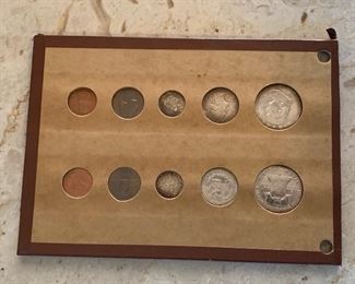1958 US Coin Proof Set Board: 5.75x8in