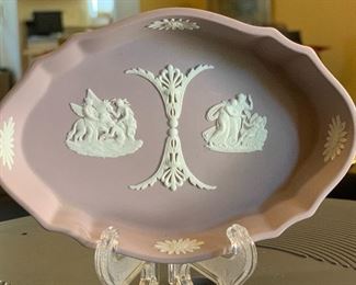 Wedgwood Jasperware Lilac Pin Dish Tray 5in x 3.5in