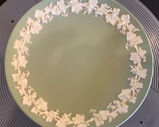 Wedgwood Jasperware Sage Green Pedestal Dish Compote 3.5in H x 6in Diameter