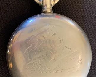 1881 Elgin 2-4 Railroad Pocket Watch 18s 2.25in