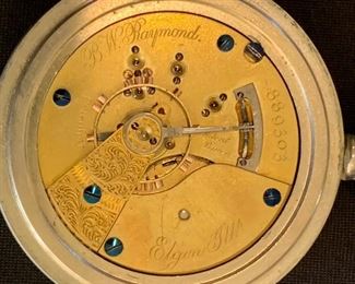 1881 Elgin 2-4 Railroad Pocket Watch 18s 2.25in