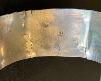 Vintage Native American Sterling Silver Turquoise Watch Cuff 1.5in W sz approx 7