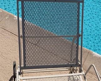 4 Woodard Wrought Iron Mesh Chaise Lounge Patio Chair 31 x 28 x 64 HxWxD (priced individually)