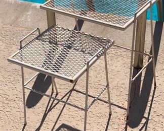 2pc Vintage Patio Nesting Tables