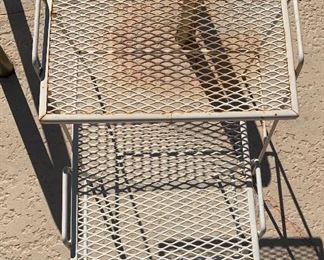 2pc Vintage Patio Nesting Tables