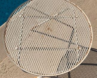 Vintage Patio Table Round Folding 24 inch diameter top