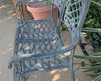 Cast Aluminum Patio Bench 35x47