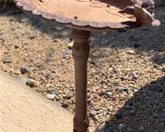 Vintage Rustic Cast Iron Bird Bath 20 x 18 x 10 HxWxD