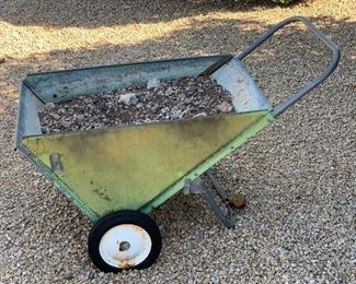 Vintage WheelBarrow Yard Art 27 x 22 x 44