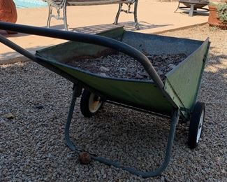 Vintage WheelBarrow Yard Art 27 x 22 x 44