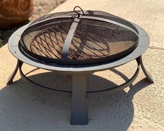 Metal Fire Pit 18in H X 29in diameter HxWxD