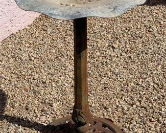 #2 Cast Iron Bird Bath 27in H x 19in Dia