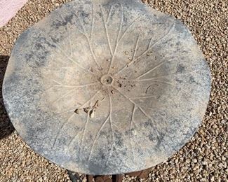 #2 Cast Iron Bird Bath 27in H x 19in Dia