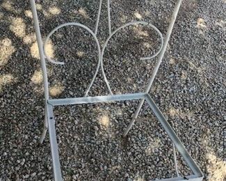 AS-IS Wrought Iron Patio Table w/ 6 Chairs 30 x 32 x 54 HxWxD