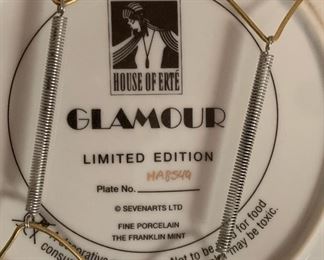 3pc Erte Plates Franklin Mint 8in diameter