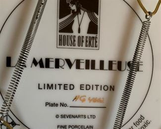 3pc Erte Plates Franklin Mint 8in diameter