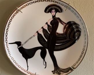 3pc Erte Plates Franklin Mint 8in diameter