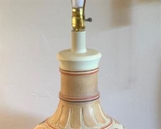 Vintage Ceramic Table Lamp No Shade 31in H x 13in Diameter