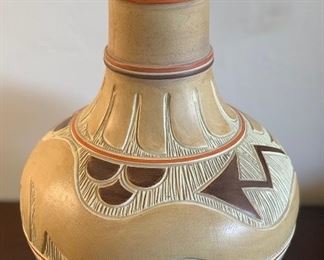 Vintage Ceramic Table Lamp No Shade 31in H x 13in Diameter