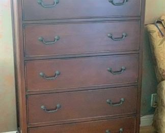 Traditional Dark Wood 6-Drawer Dresser 58x40x20in HxWxD