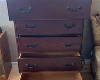 Traditional Dark Wood 6-Drawer Dresser 58x40x20in HxWxD