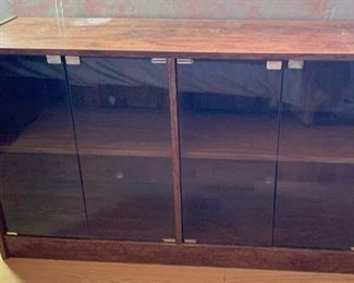 Glass Door Wood Cabinet 30x49x16in HxWxD