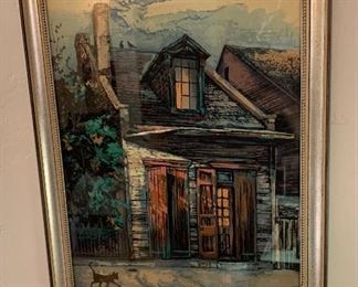 *Signed* Numbered Ron Picou Creole Cottage 25x16.5in