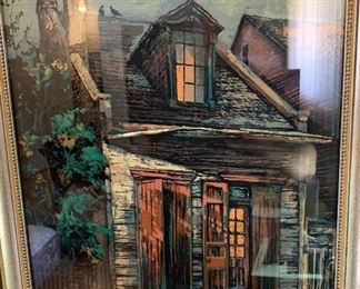 *Signed* Numbered Ron Picou Creole Cottage 25x16.5in