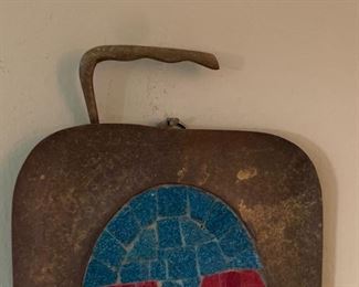 Stone Tile & Copper Wall Art 21x8in