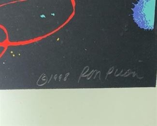 *Signed* Numbered Ron Picou New Orleans Jester Litho 32x25.5in HxWxD