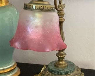 Antique Desk Lamp 20x17x9in HxWxD