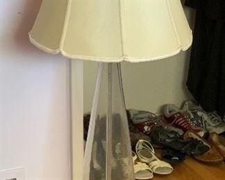 AS-IS Glass Vase Lamp 47in H x 17in Diameter