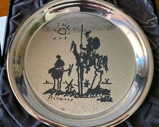 Sterling Silver Picasso Don Quixote De La Mancha Geo Washington Mint 8in Diameter 6oz sterling silver