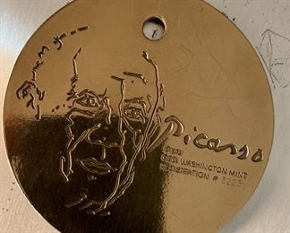 Sterling Silver Picasso Don Quixote De La Mancha Geo Washington Mint 8in Diameter 6oz sterling silver
