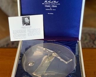 Lincoln Mint Sterling Silver Salvador Dali Easter Christ 1972 8in Diameter Plate 325 g sterling