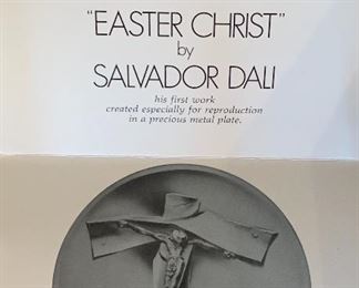 Lincoln Mint Sterling Silver Salvador Dali Easter Christ 1972 8in Diameter Plate 325 g sterling