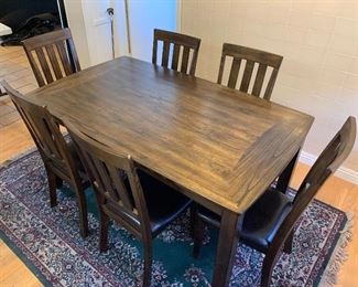 Ashley Furniture Puluxy Dining Room Table w/ 6 Chairs D340-425 Table: 30x36x60in HxWxD