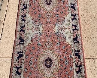 #2 10ft Pakistan Hand Knotted Fine Rug Runner 124x33in