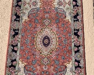 #2 10ft Pakistan Hand Knotted Fine Rug Runner 124x33in