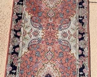 #2 10ft Pakistan Hand Knotted Fine Rug Runner 124x33in